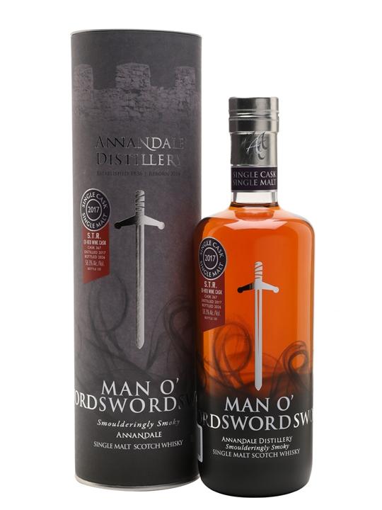 Annandale Annandale 2017 / STR Cask 367 / Peated Man O'Sword Lowland Whisky