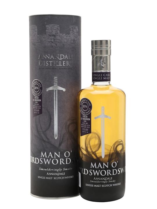 Annandale Annandale 2016 / Fresh Bourbon Cask 881 / Peated Man O'Sword Lowland Whisky