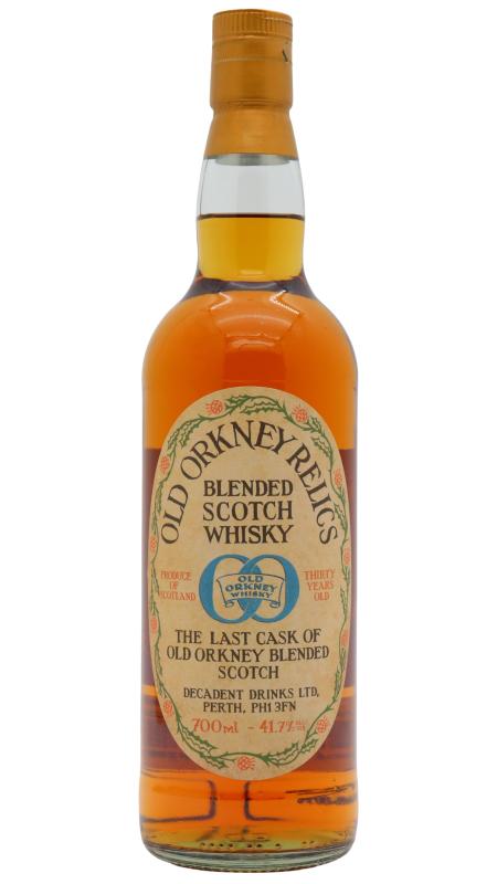 Decadent Drinks Decadent Drinks Old Orkney Relics Blended Scotch 1996 30 year old Whisky