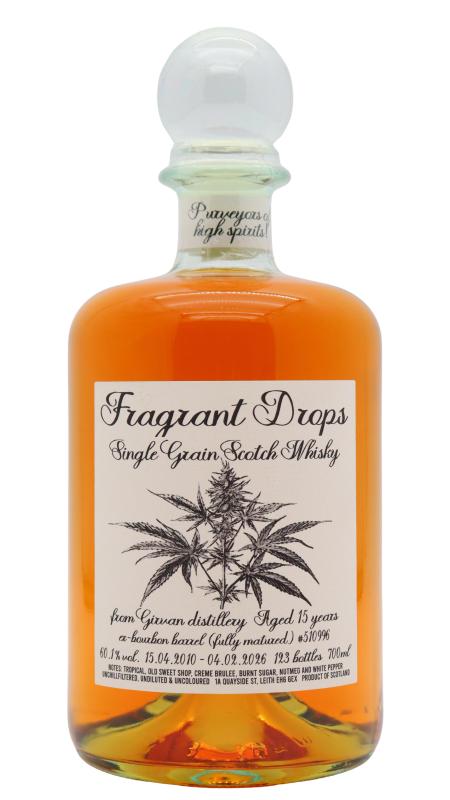 Girvan Girvan Fragrant Drops Single Bourbon Cask #510996 2010 15 year old Whisky