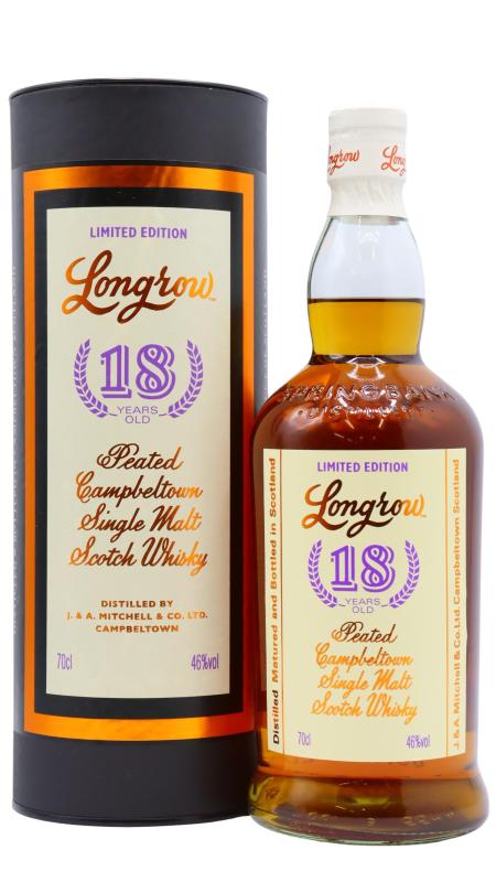 Longrow 2021 Release Campbeltown Single Malt Scotch 18 year old Whisky