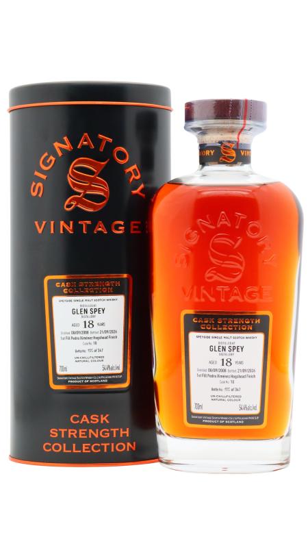 Glen Spey Glen Spey Signatory Vintage Cask Strength Collection Single 2008 18 year old Whisky