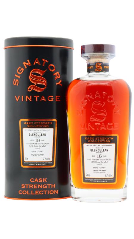 Glendullan Glendullan Signatory Vintage Cask Strength Collection Single 2008 18 year old Whisky