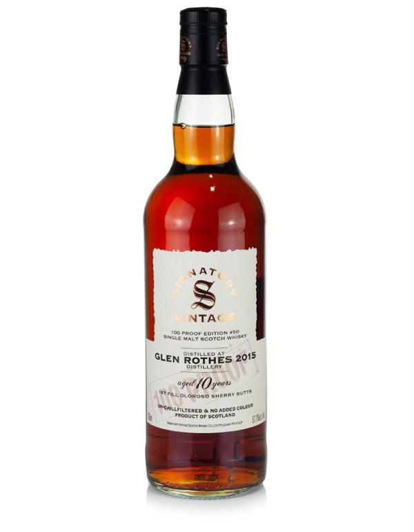 10yo 2015 Signatory 100 Proof Edition #50