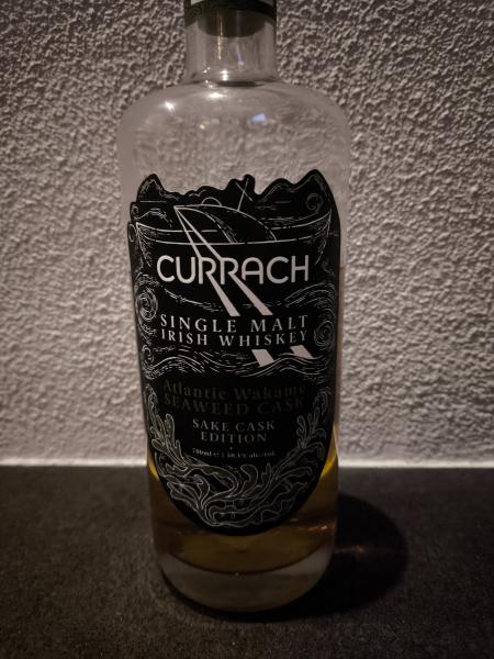 Currach Wakame Seaweed Sake Cask Finish Irish Single Malt whisky bottle