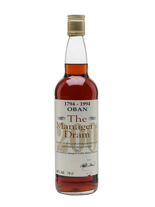 Oban Bicentenary / 16 Year Old / Bot.1994 / Sherry Cask / Manager's Dram Highland Whisky