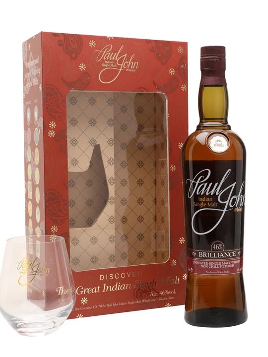 Paul John Paul John Brilliance / Glass Pack Single Malt Indian Whisky