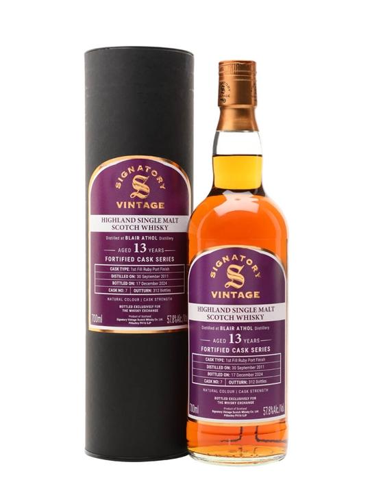 Blair Athol Blair Athol 2011 / 13 Year Old / Port Finish / Signatory for The Whisky Exchange Highland Whisky